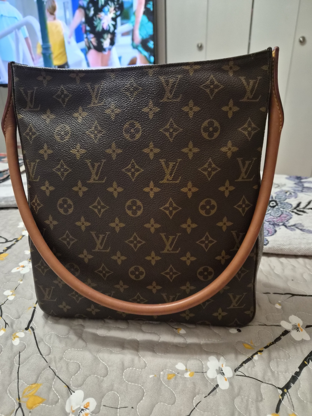 Louis Vuitton Monogram Canvas Shoulder Bag in Brown